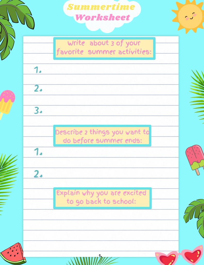 Summertime Lesson Plan KidNation