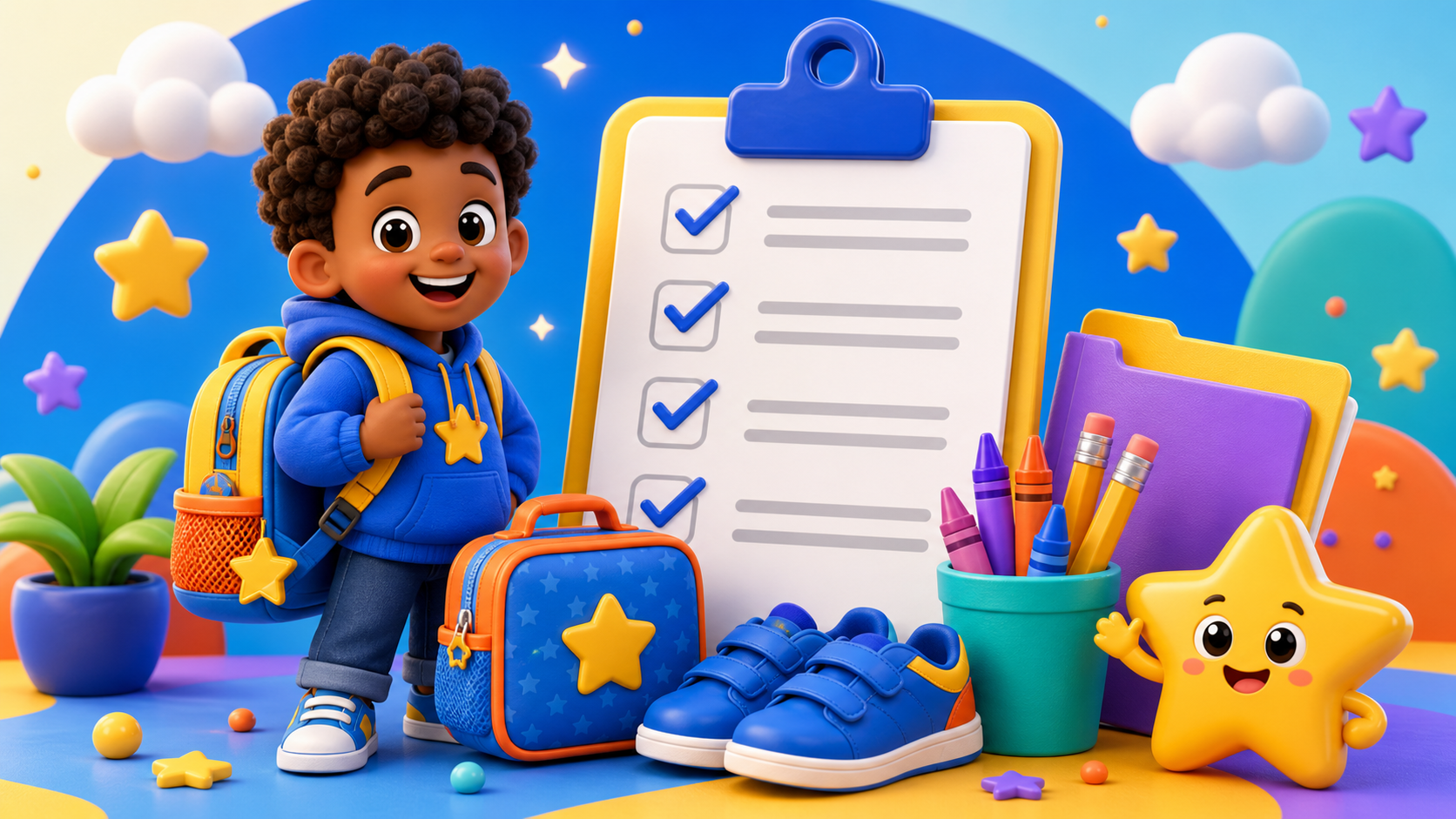 Back-to-school checklist kids can help with
