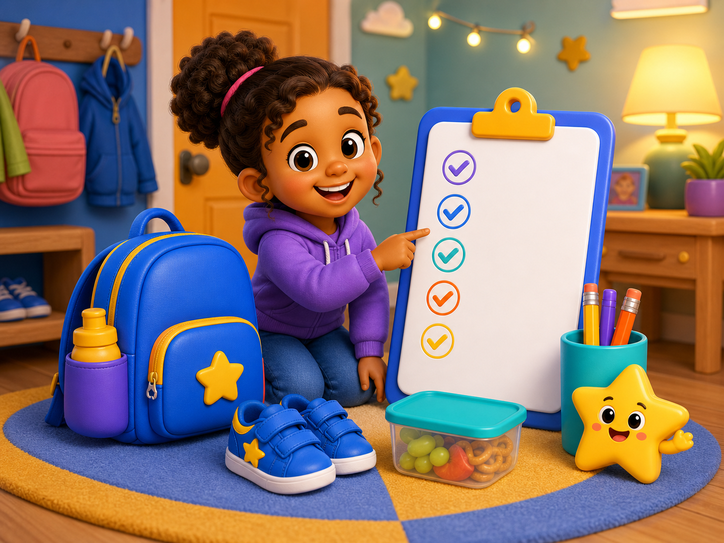 KidNation style back-to-school next-step checklist moment