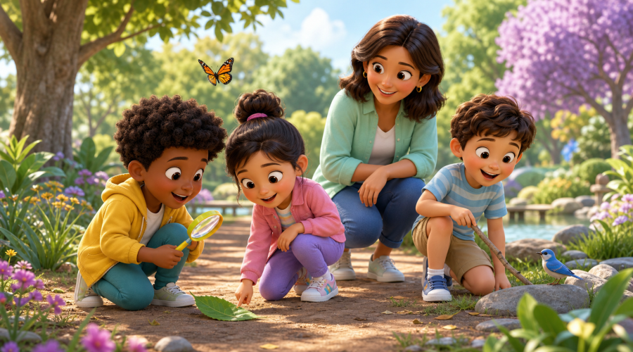 Go Outside activity for kids in polished KidNation 3D style
