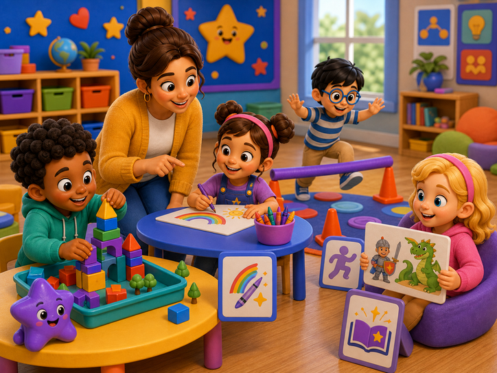 KidNation style teacher adapting one activity for classroom stations