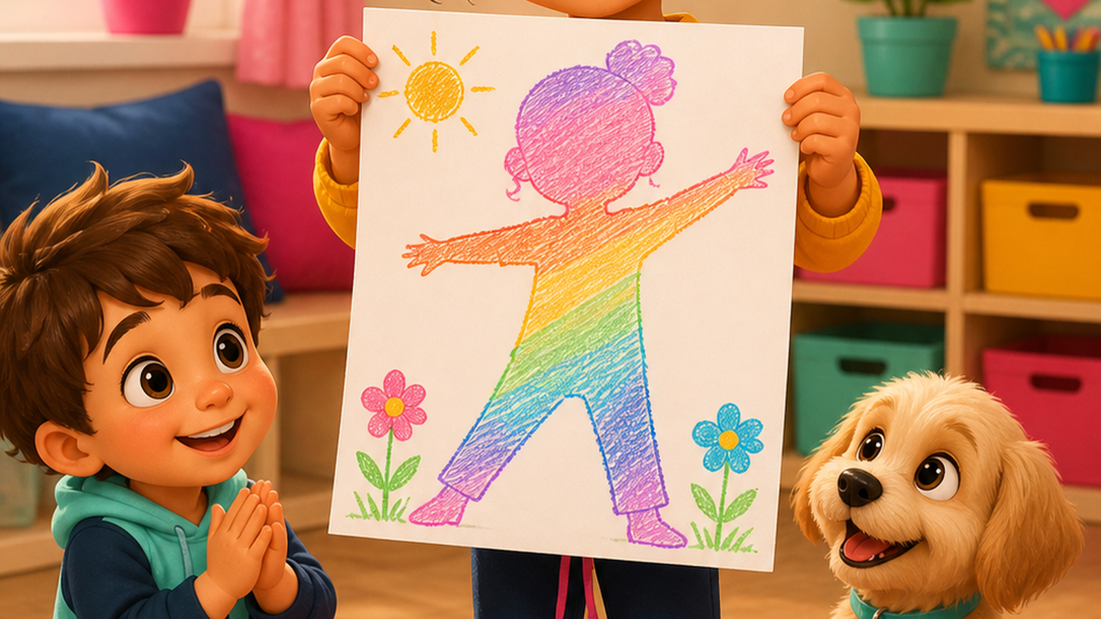 A Backyard Shadow Tracing Activity for Kids — positive result