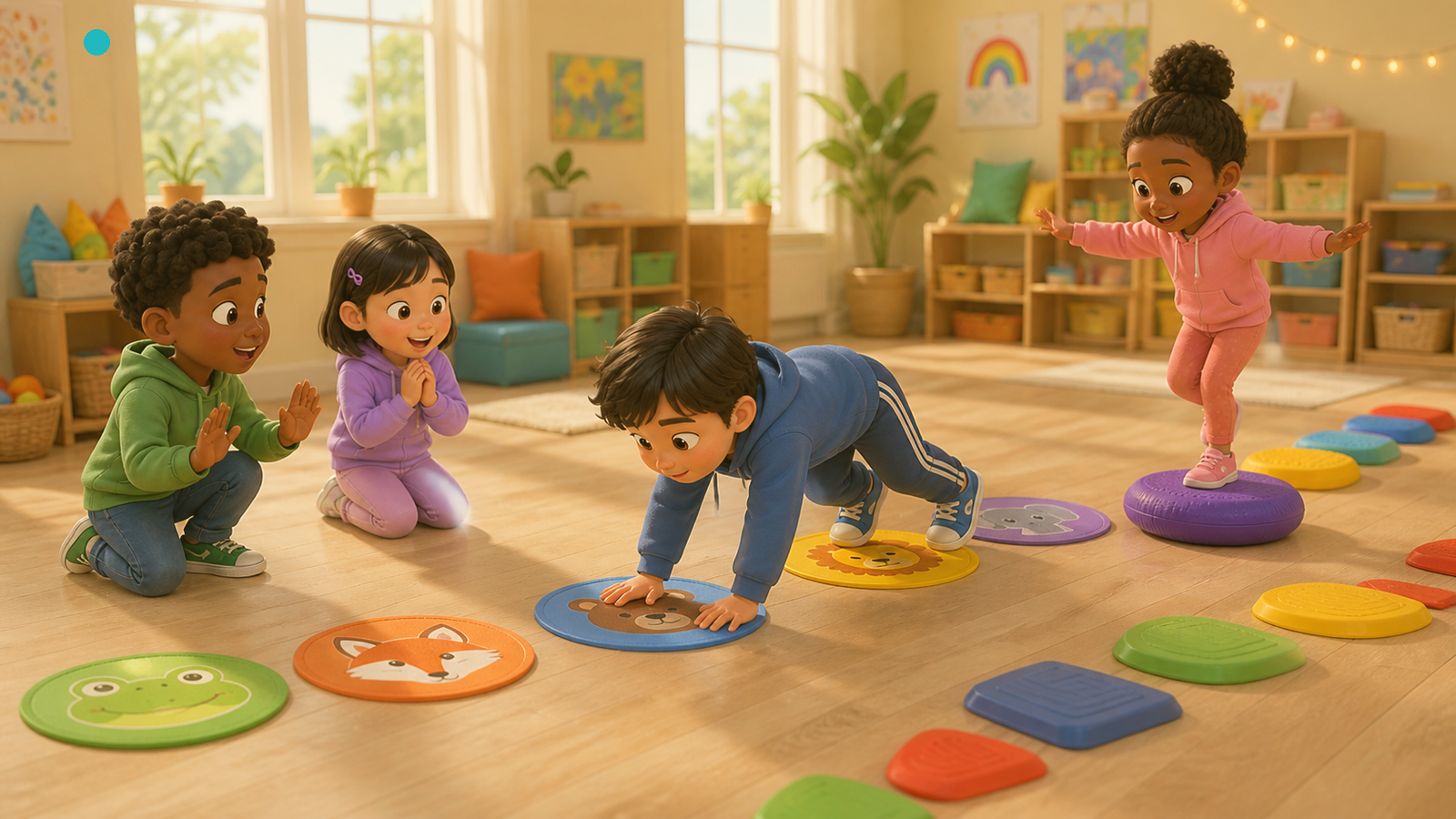 A Direction-Following Floor Path for Kids — guided practice