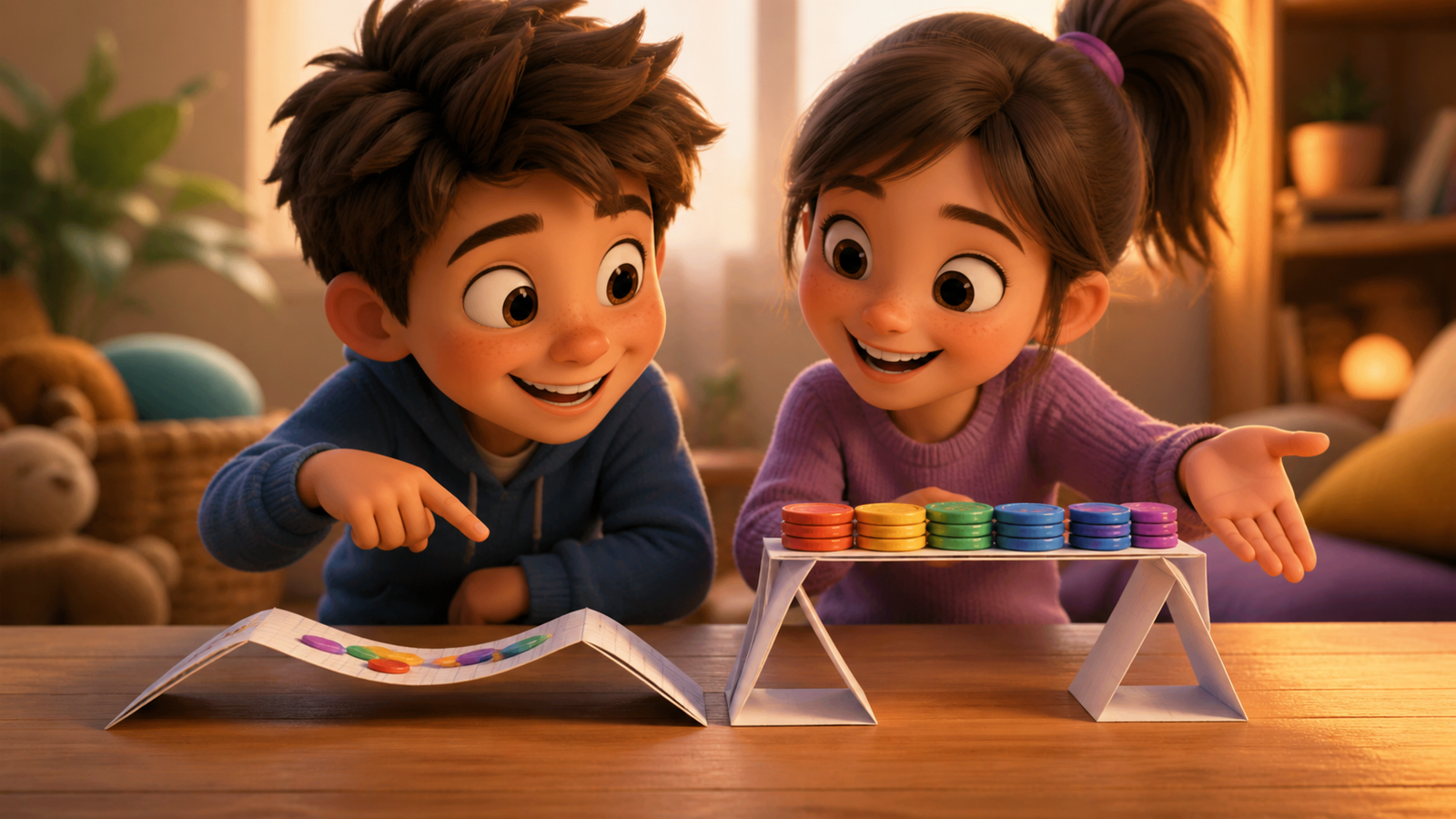 A Paper Bridge Building Challenge for Kids — positive result