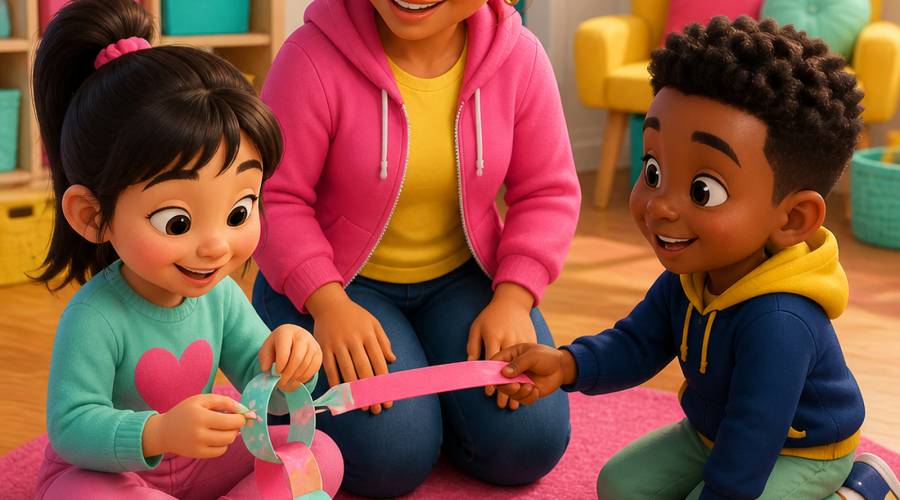 A Paper Chain Teamwork Challenge for Kids — activity introduction