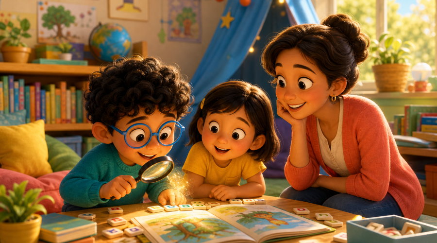 Reading Games for Kids Ages 5-8 — hero illustration