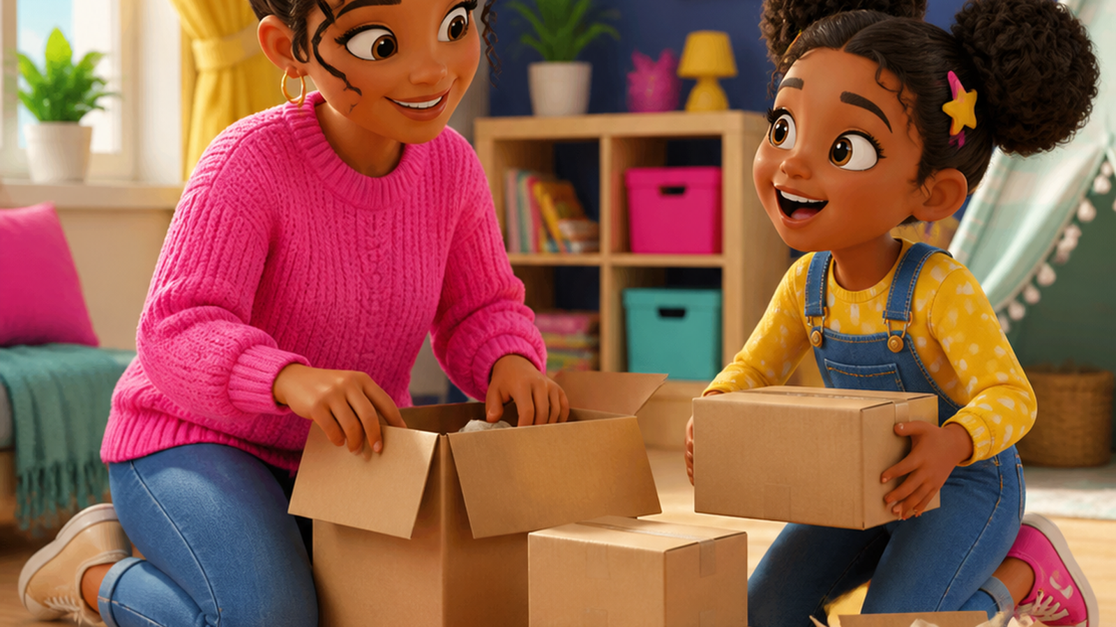 A Recycled-Box Pretend Shop for Kids — guided practice