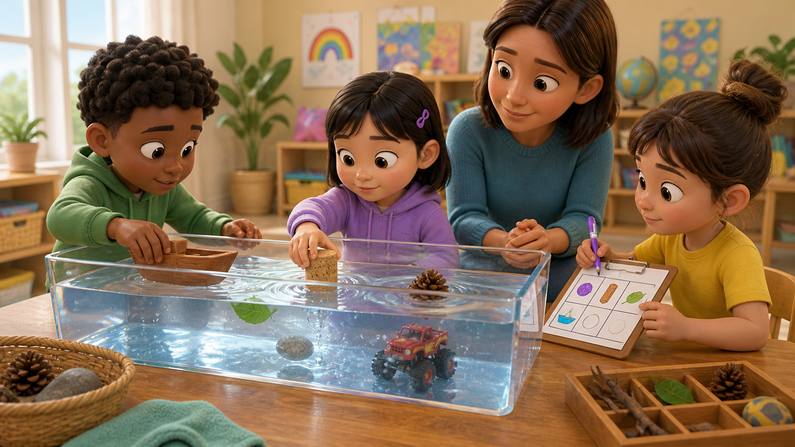 A Sink-or-Float Observation Activity for Kids — guided practice
