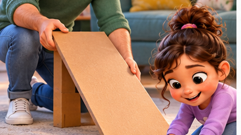 A Cardboard Ramp Rolling Experiment for Kids — activity introduction