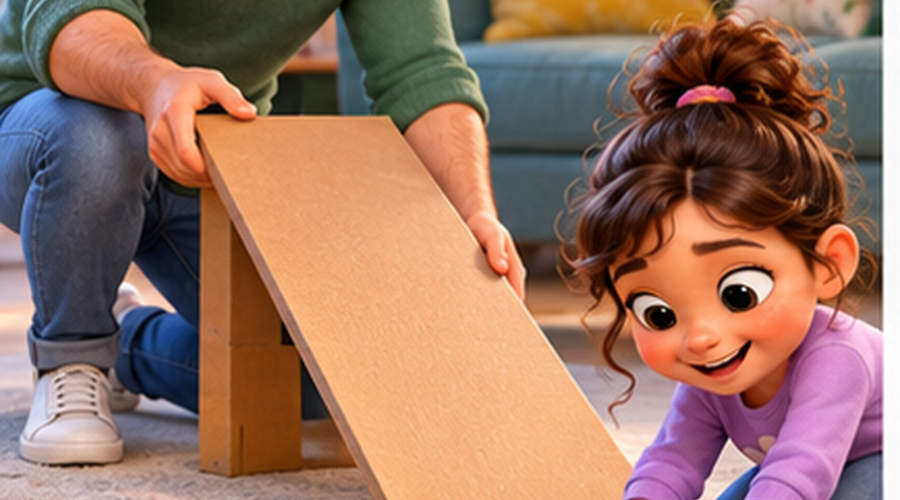 A Cardboard Ramp Rolling Experiment for Kids — activity introduction