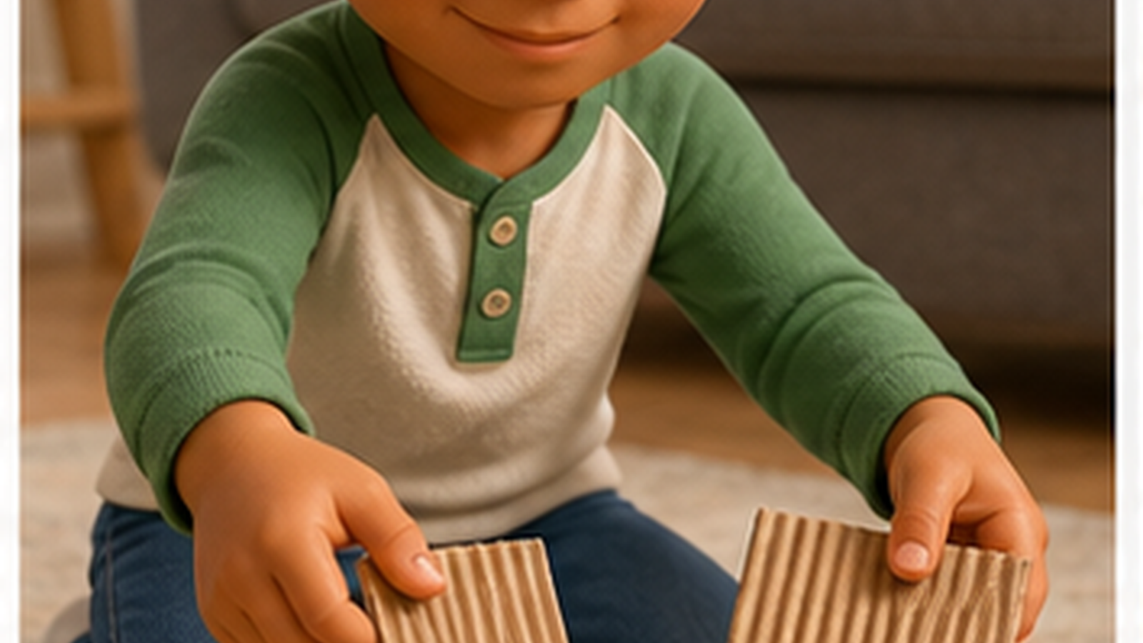 A Family Texture-Matching Tray for Kids — guided practice
