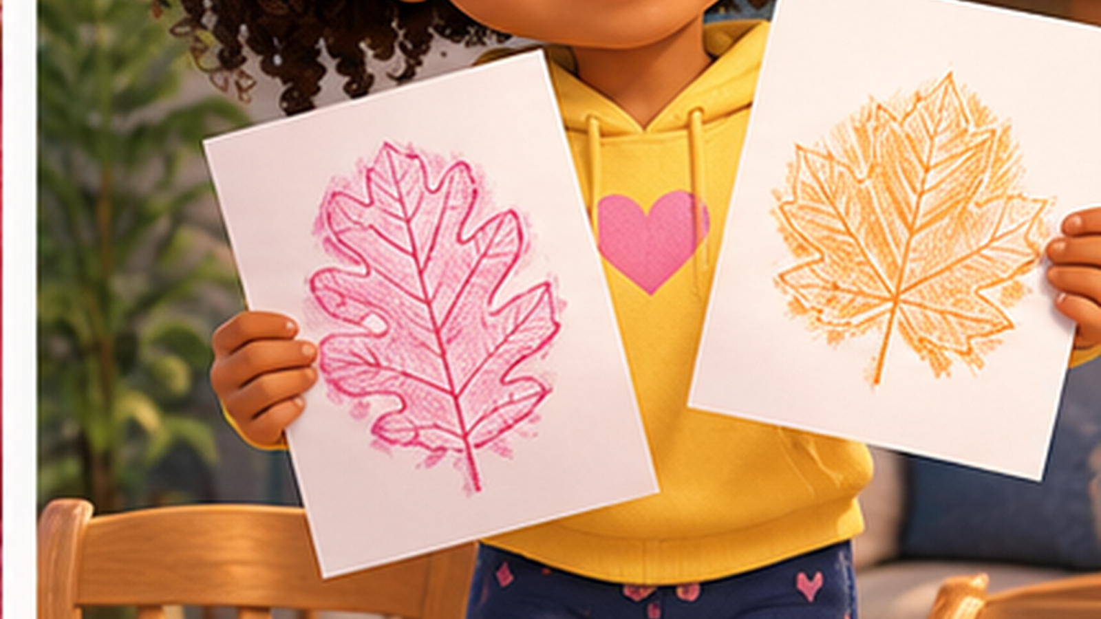 A Leaf Texture Rubbing Activity for Kids — positive result