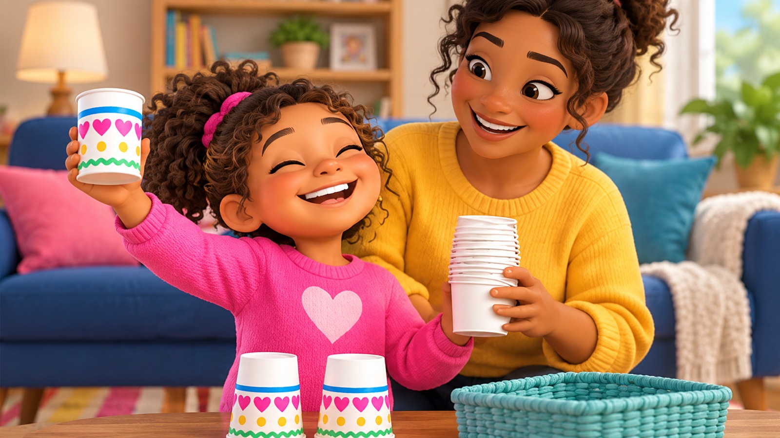 Paper Cup Pattern Building for Kids — positive result